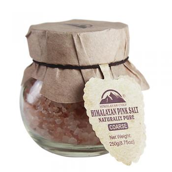 Himalayan Round Salt Glass Jar Coarse