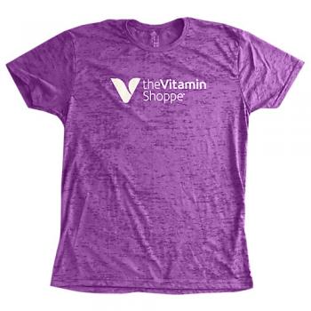 Ladies Burnout Tee Plum